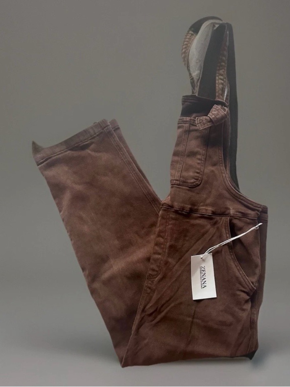 Zenana Outfitters Chocolate Brown Women's Denim Overalls